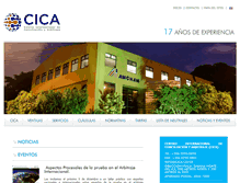 Tablet Screenshot of cica.co.cr